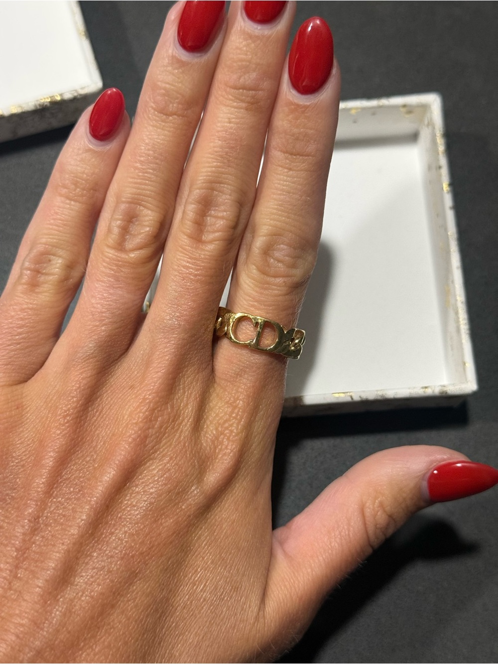 Gold Dior Ring size L / 56
